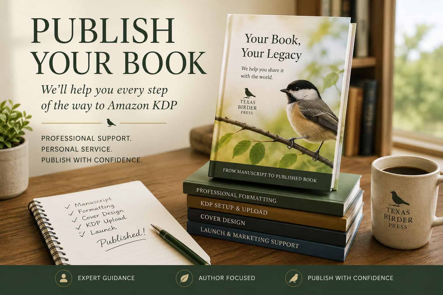 Texas Birder Press - Publish Your Book - Looking For Nature-related and Birding books - Bird IDs - Just about anything to do with birds and birding.