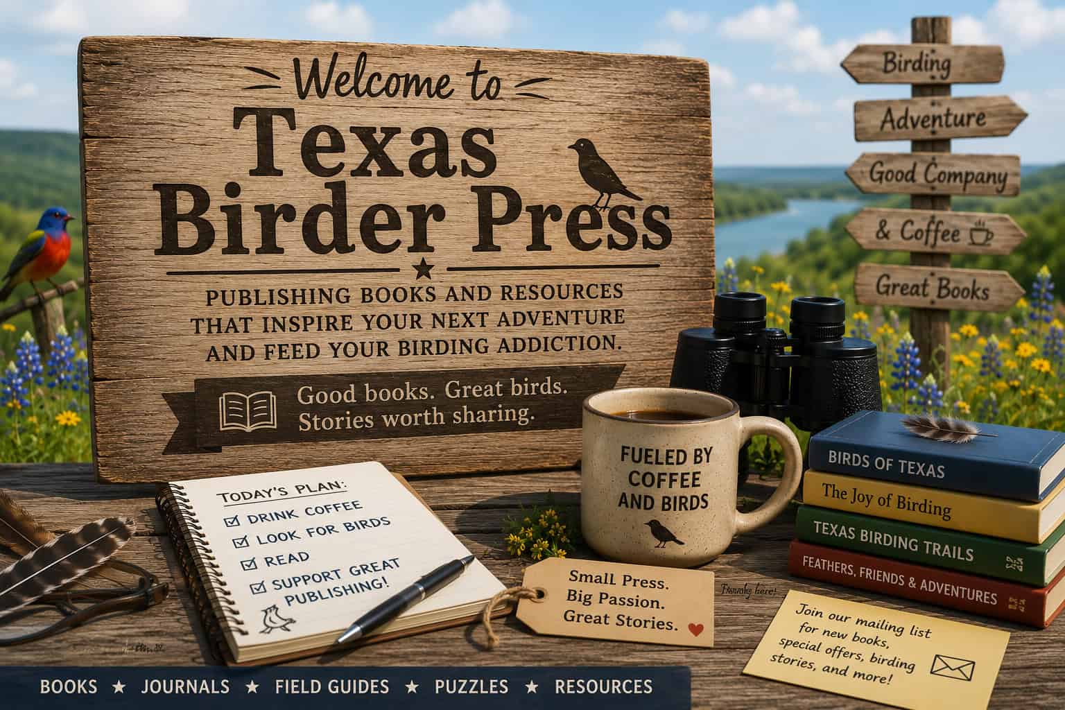 Welcome to Texas Birder Press - Publish Your Book - Looking For Nature-related and Birding books - Bird IDs - Just about anything to do with birds and birding.